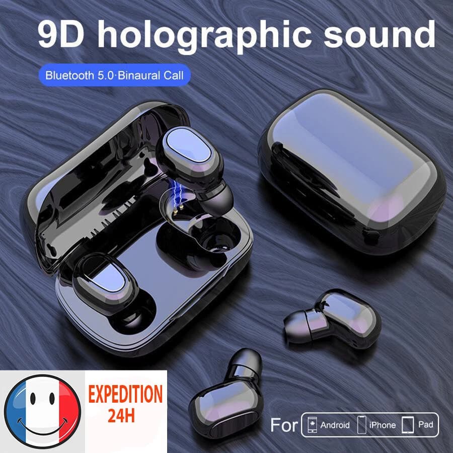 Écouteurs sans fil Bluetooth 5.0 stéréo 9D