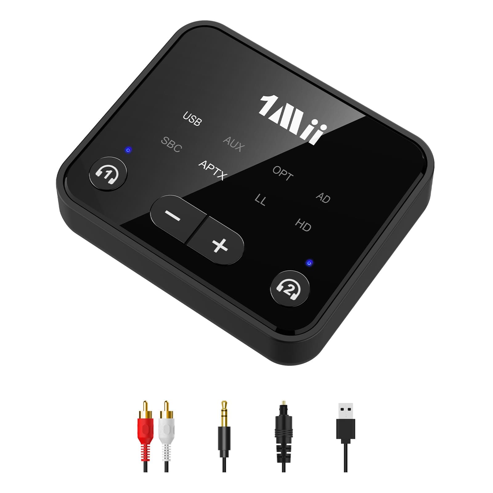 Émetteur audio Bluetooth 5.3 1Mii pour TV et 2 casques