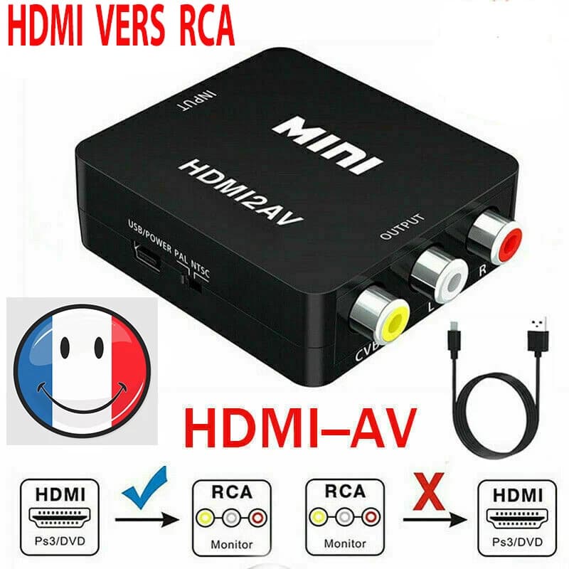 Convertisseur HDMI vers RCA AV (HDMI2AV)
