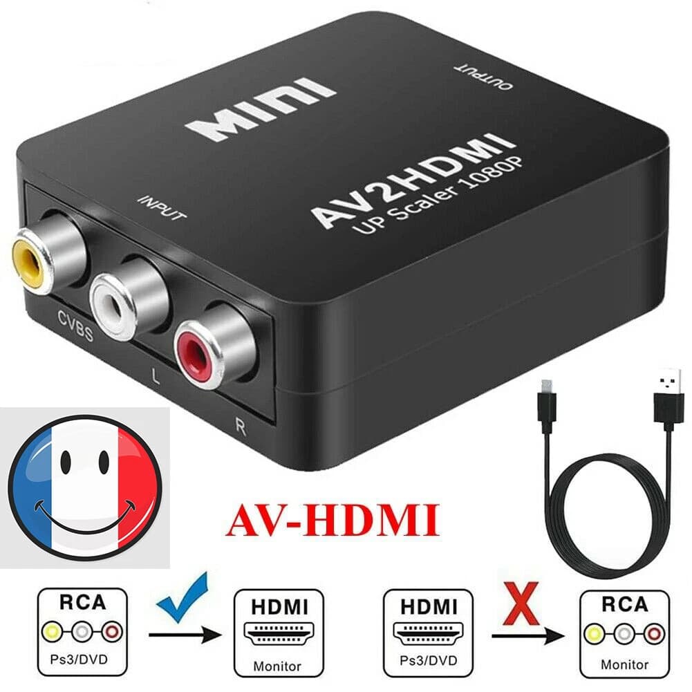 Convertisseur RCA vers HDMI AV2HDMI