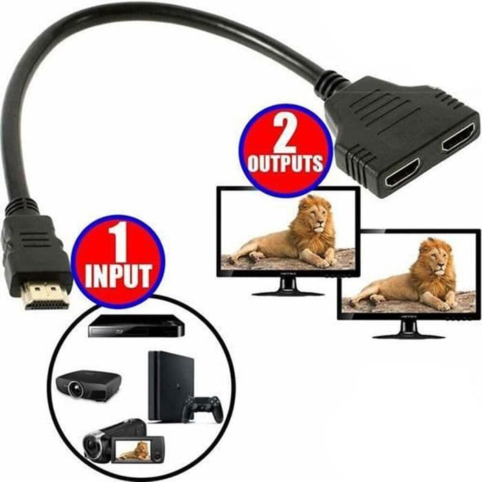 Câble doubleur HDMI 1 mâle vers 2 femelles 30 cm ZISONIX