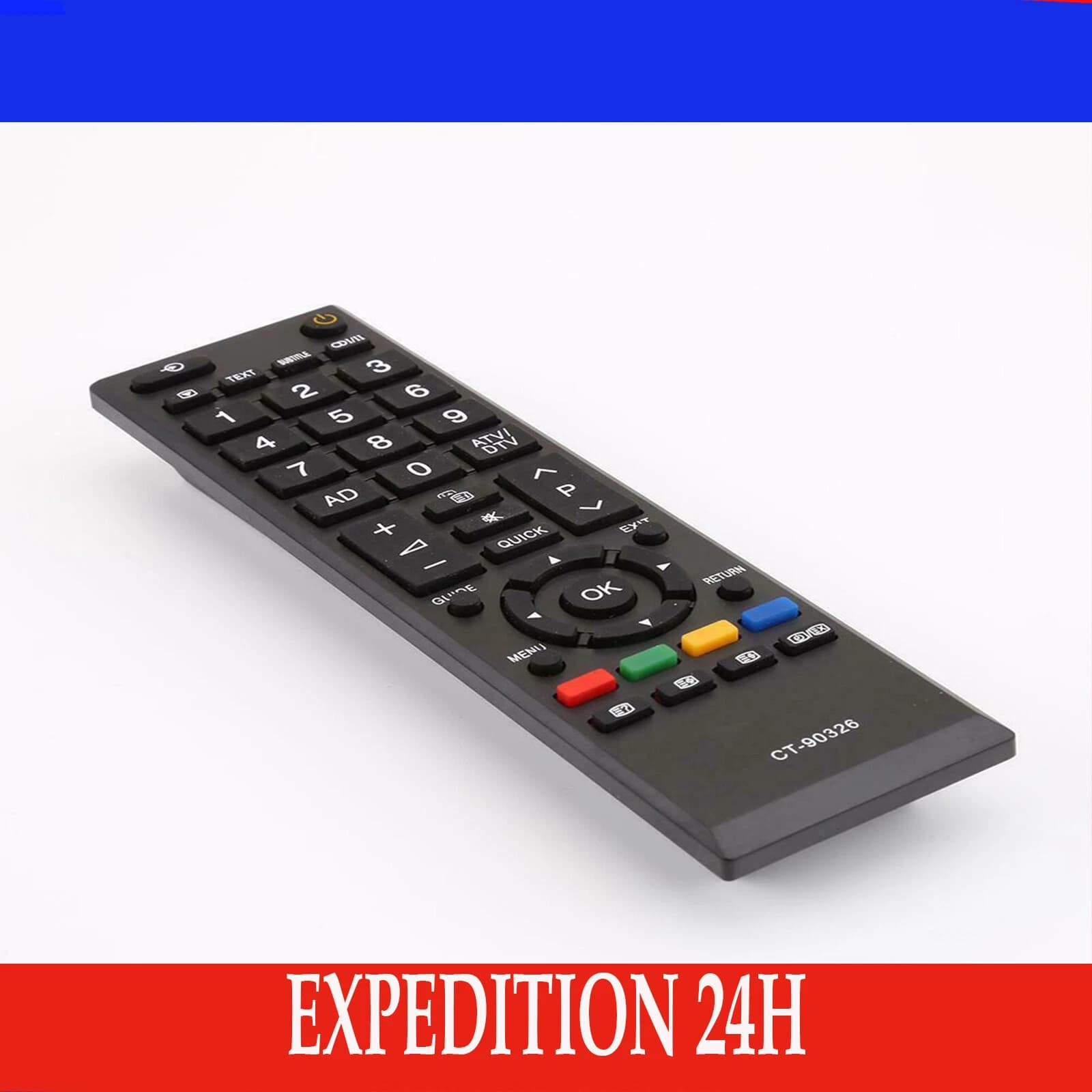 Télécommande de remplacement pour TV Toshiba CT-90326
