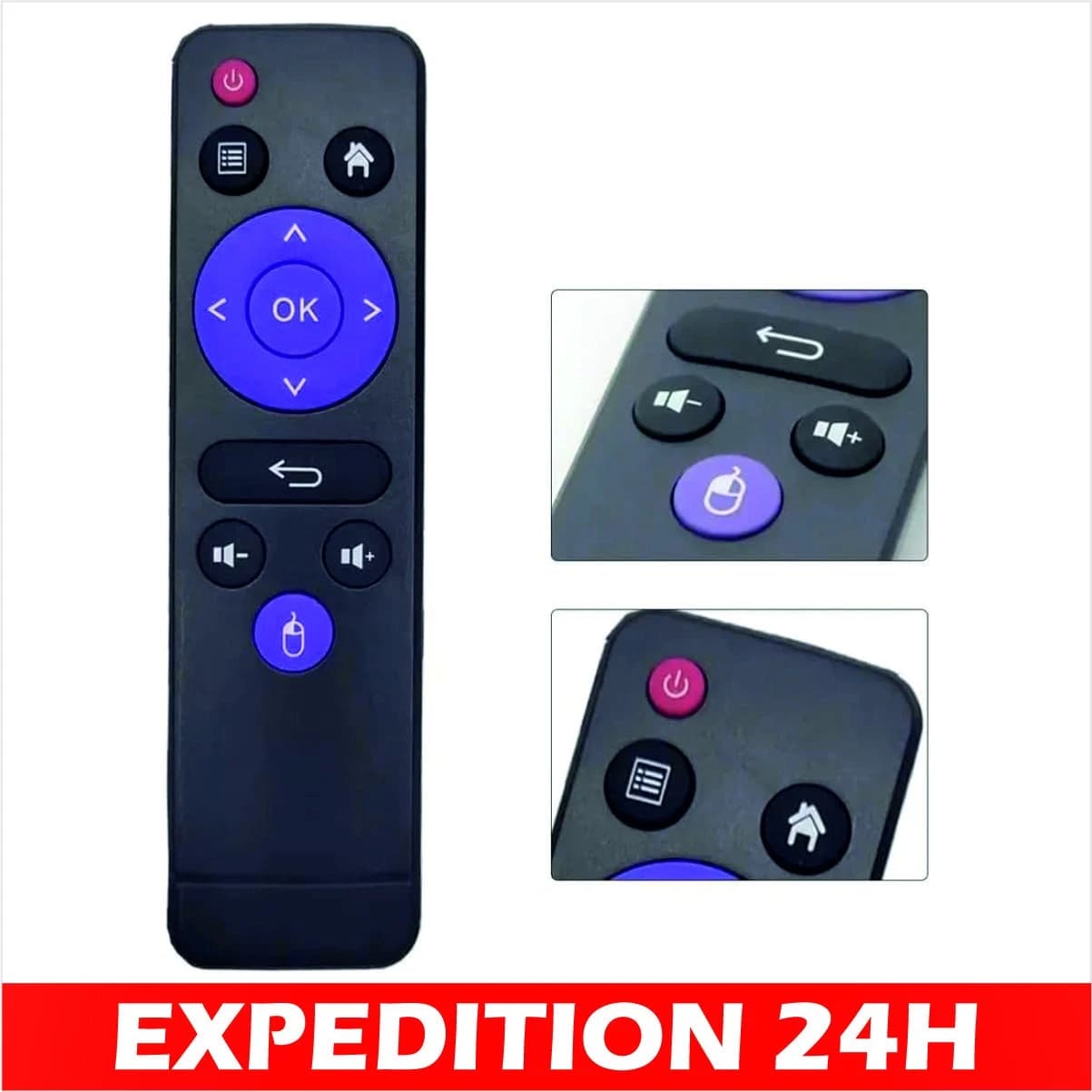 Télécommande infrarouge compatible box Android TV98 et H96 Max