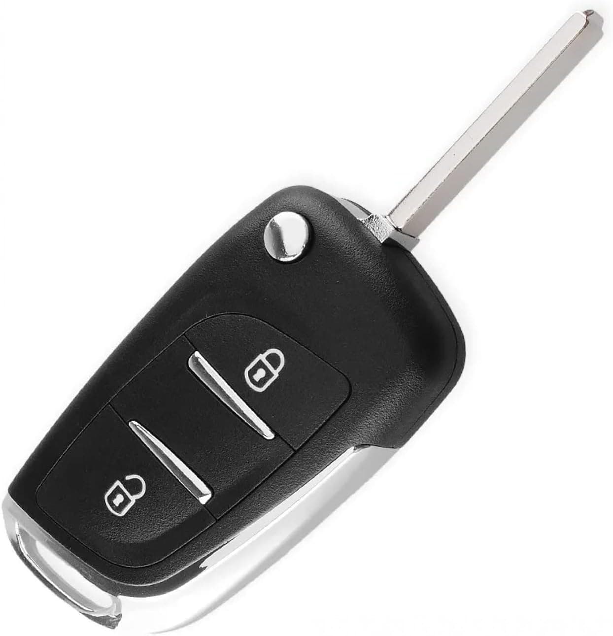 Coque de clé 2 boutons pour Peugeot 207, 307, 308, 407 et 807