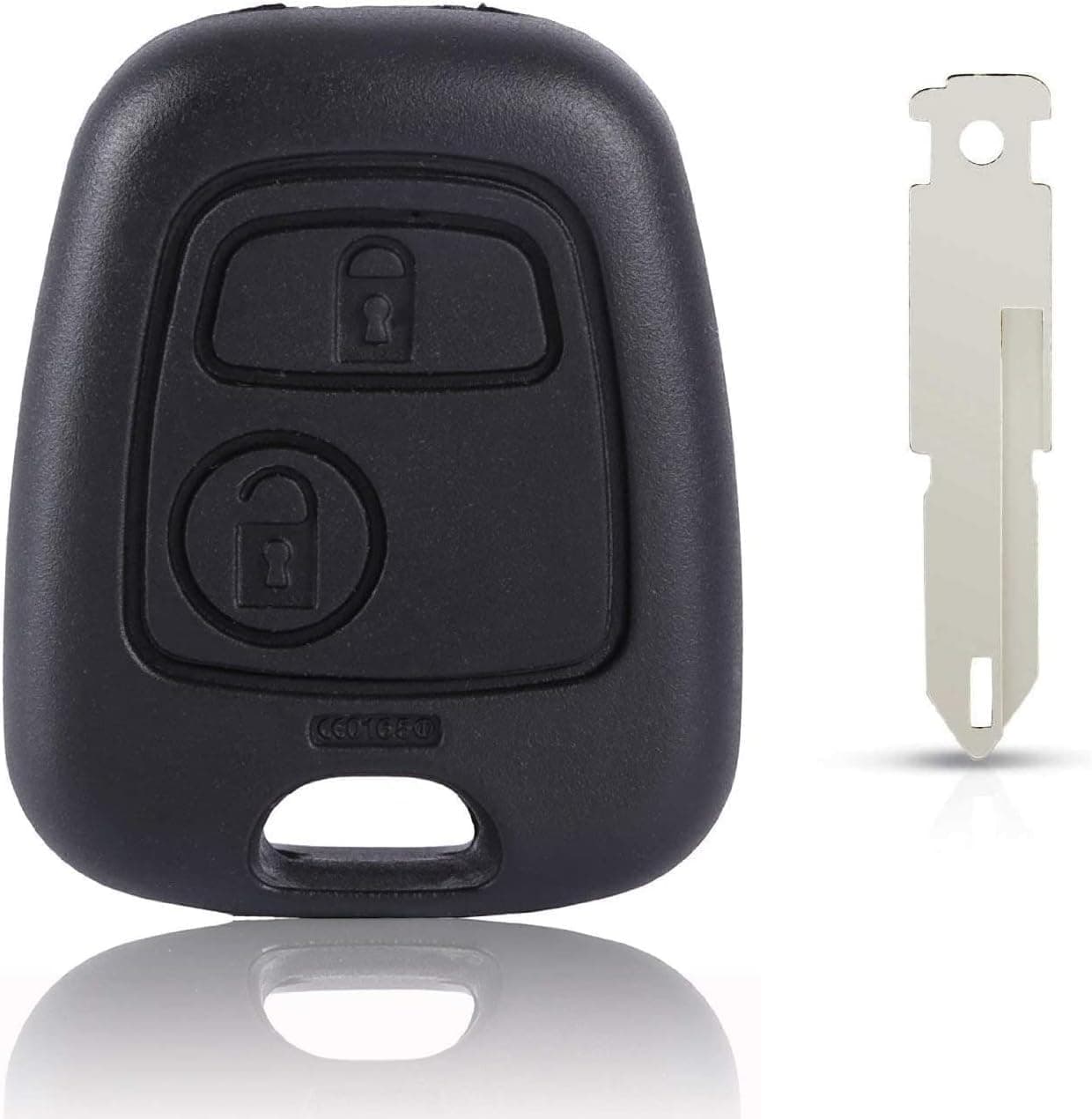 Coque de clé 2 boutons pour Peugeot et Citroën ZISONIX