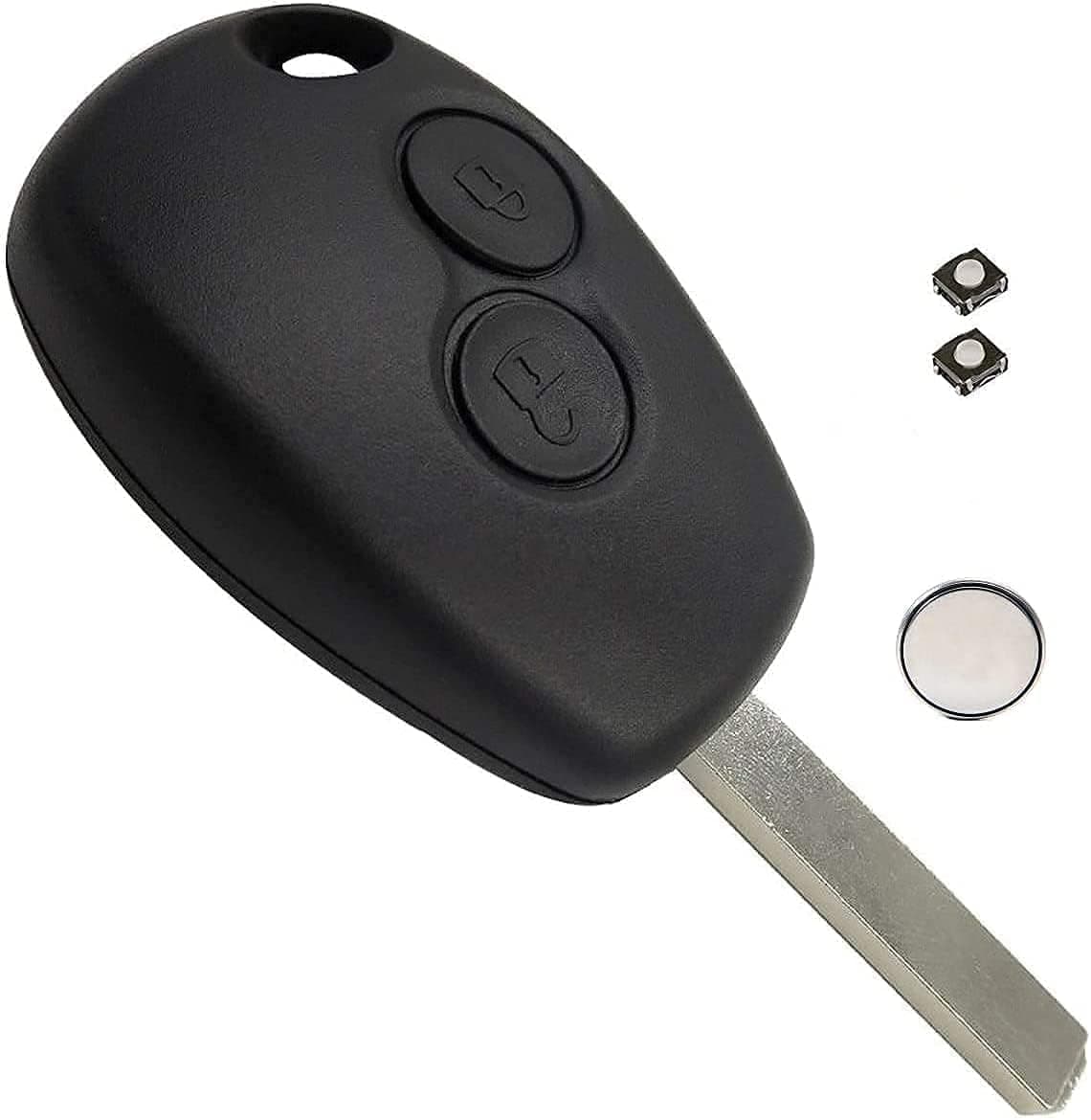 ZISONIX Housse silicone pour clé 2 boutons Renault et Dacia