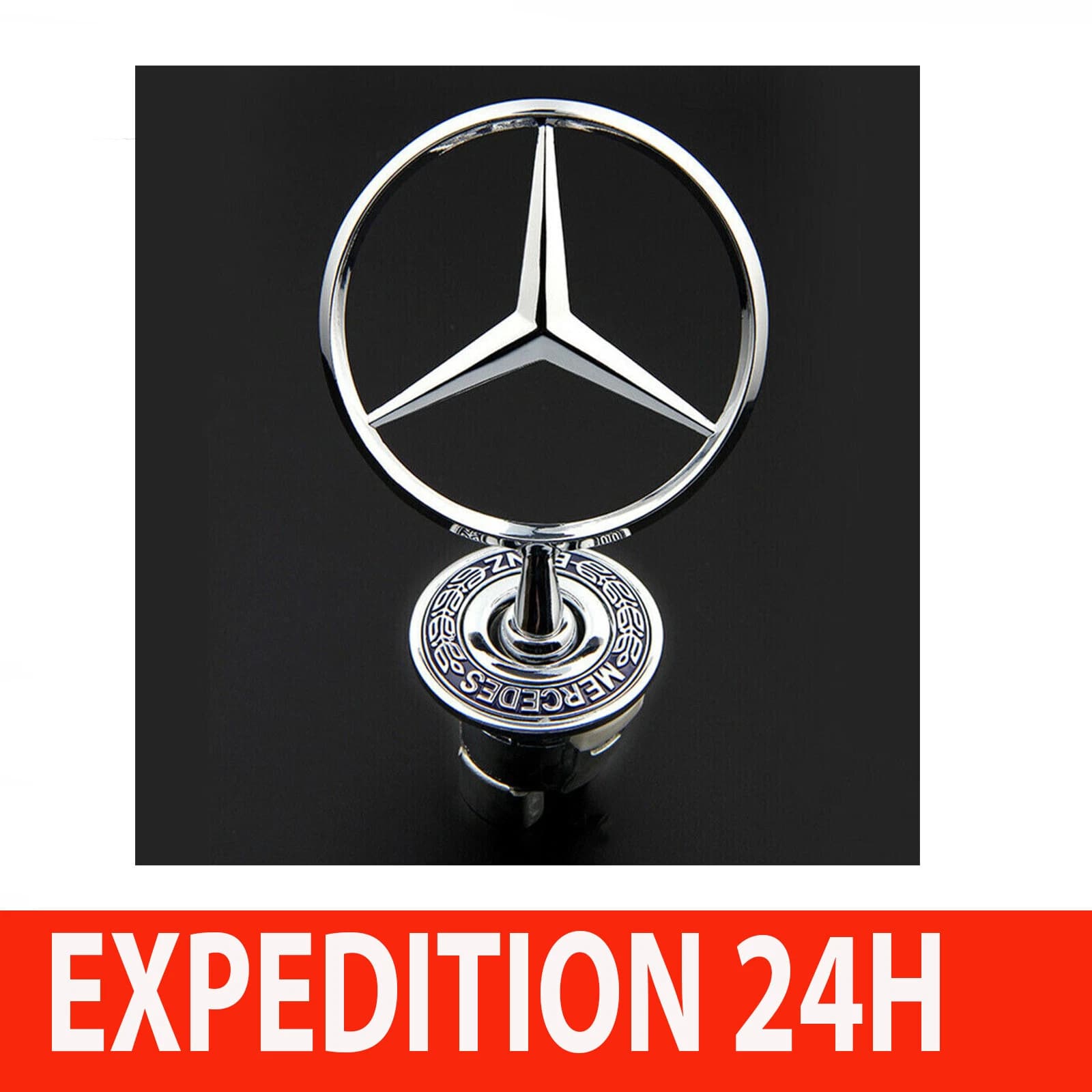Étoile de capot 44 mm compatible Mercedes-Benz