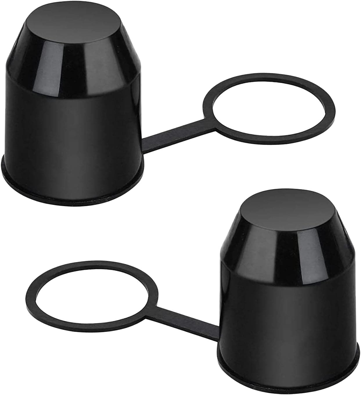 Cache boule d'attelage noir, lot de 2