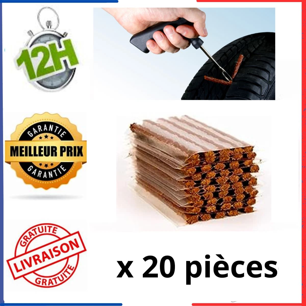 Mèches de réparation de pneu tubeless