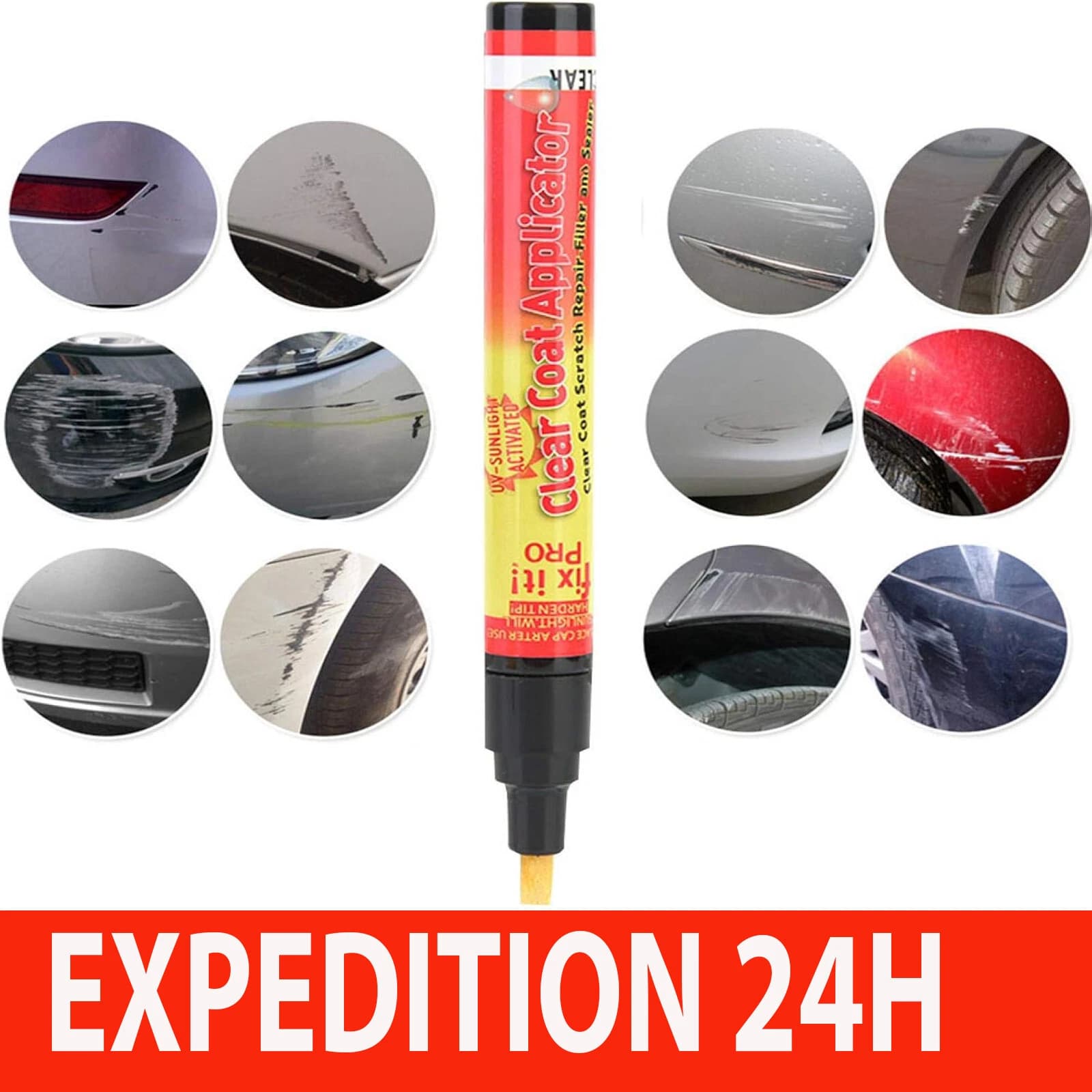 Stylo efface-rayures pour carrosserie