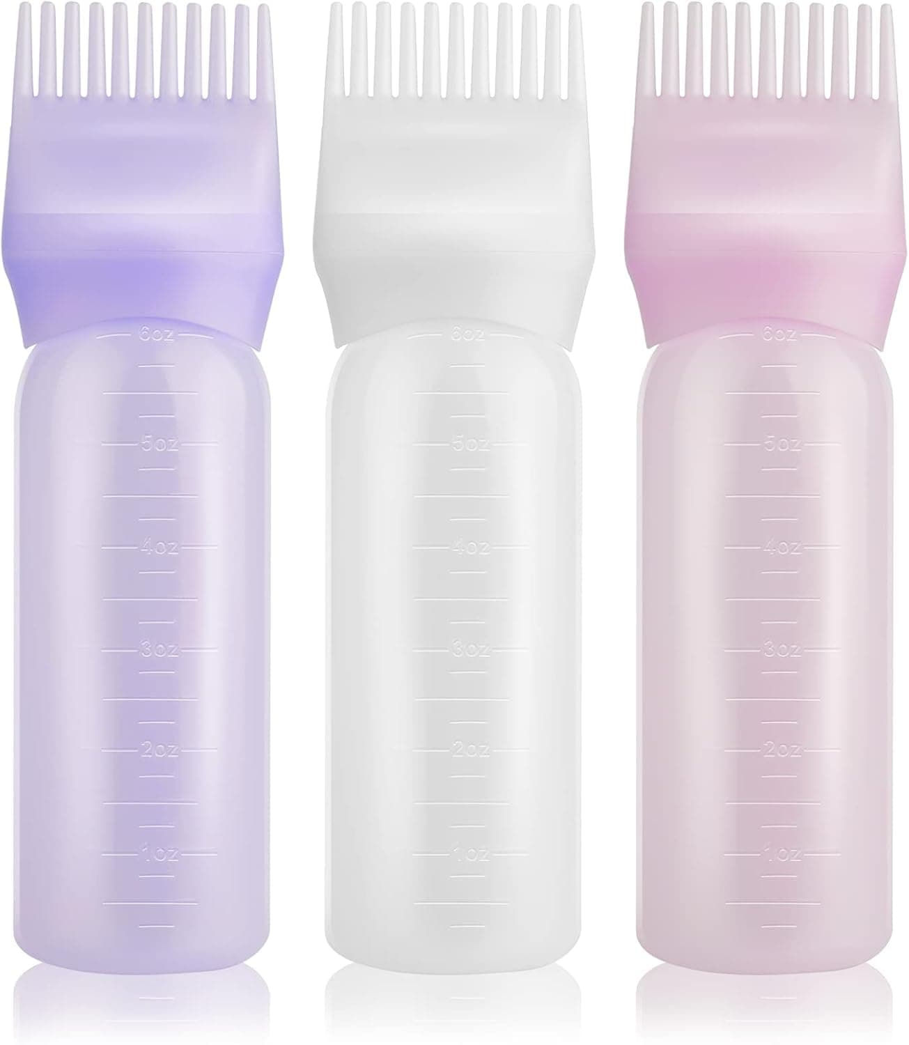 ZISONIX Flacons applicateurs de coloration avec peigne, lot de 3