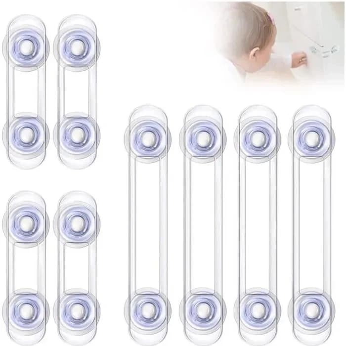 Bloque-placards de sécurité enfant, lot de 8