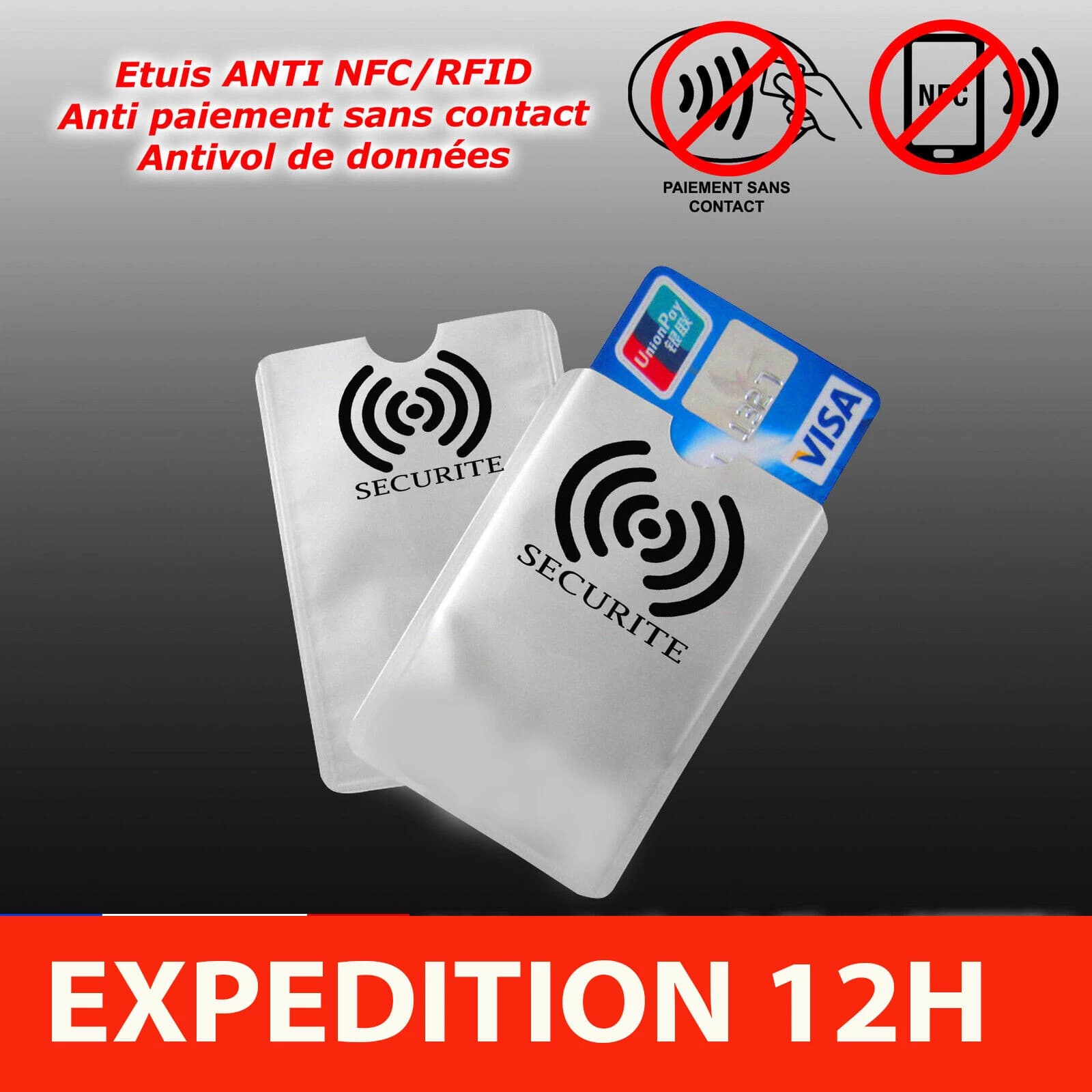 Étui de protection anti-RFID pour carte bancaire Jeco