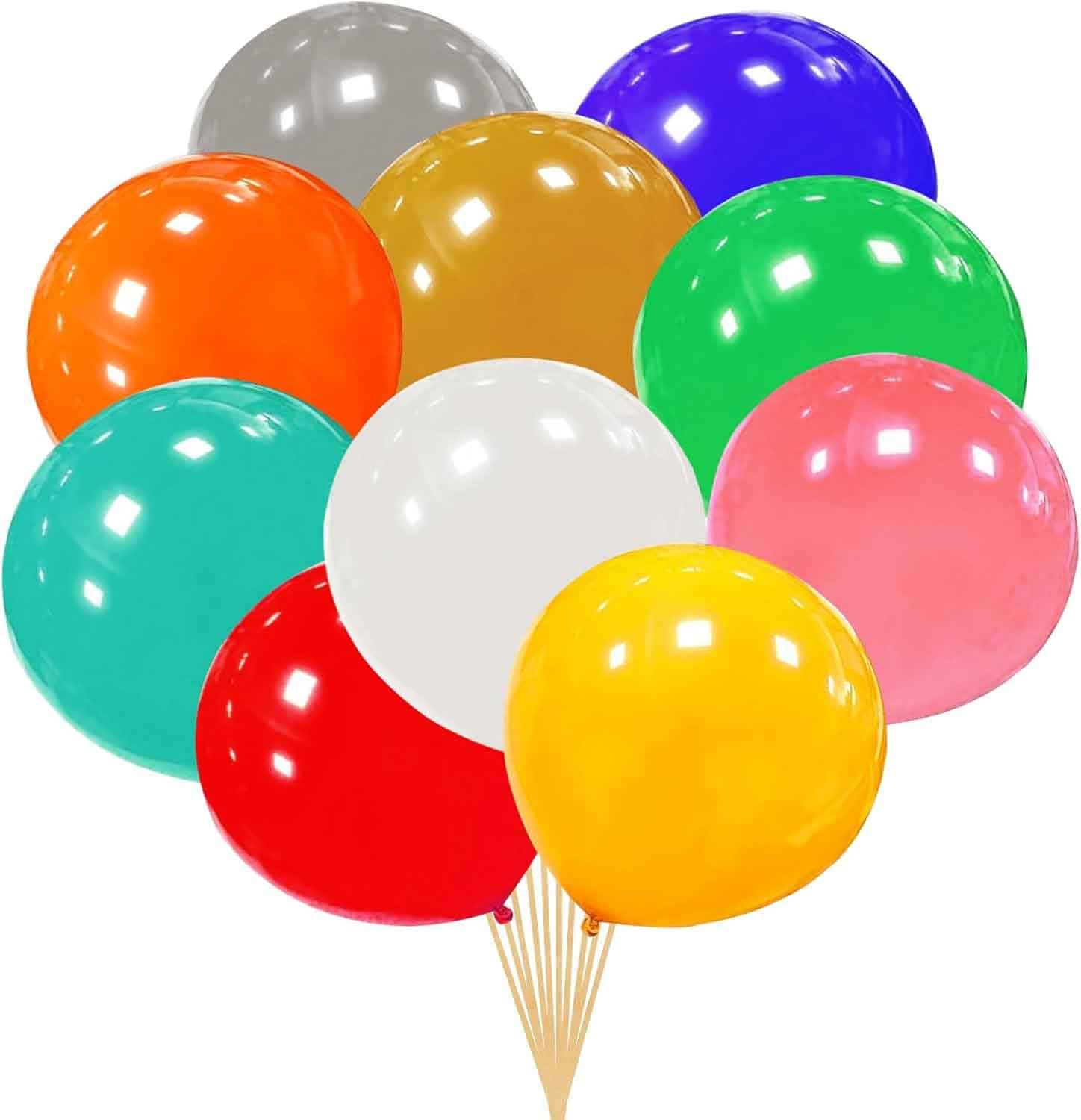 Ballons géants en latex 90 cm ZISONIX, lot de 10