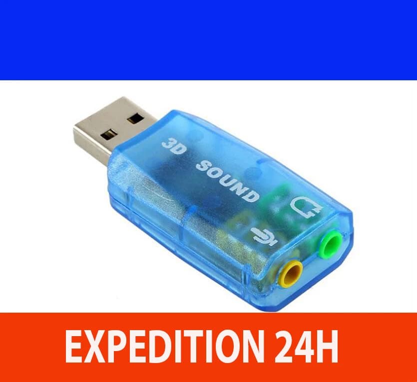 Carte son externe USB 5.1 virtuel