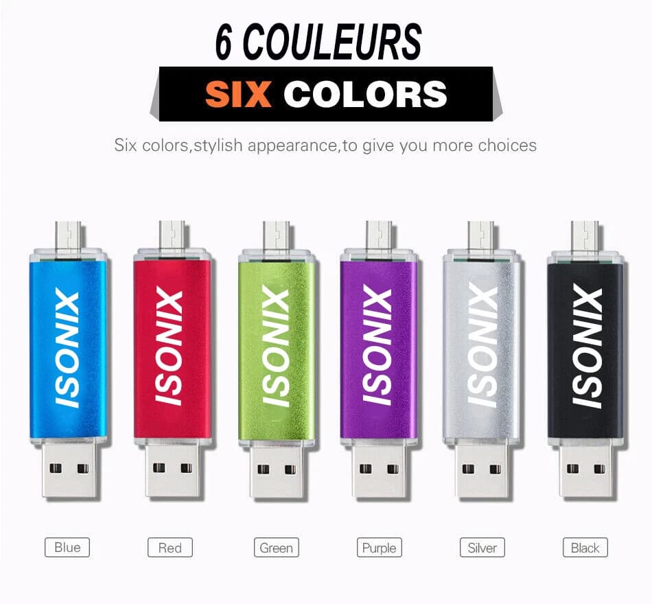 Clé USB 2.0 pliante couleur
