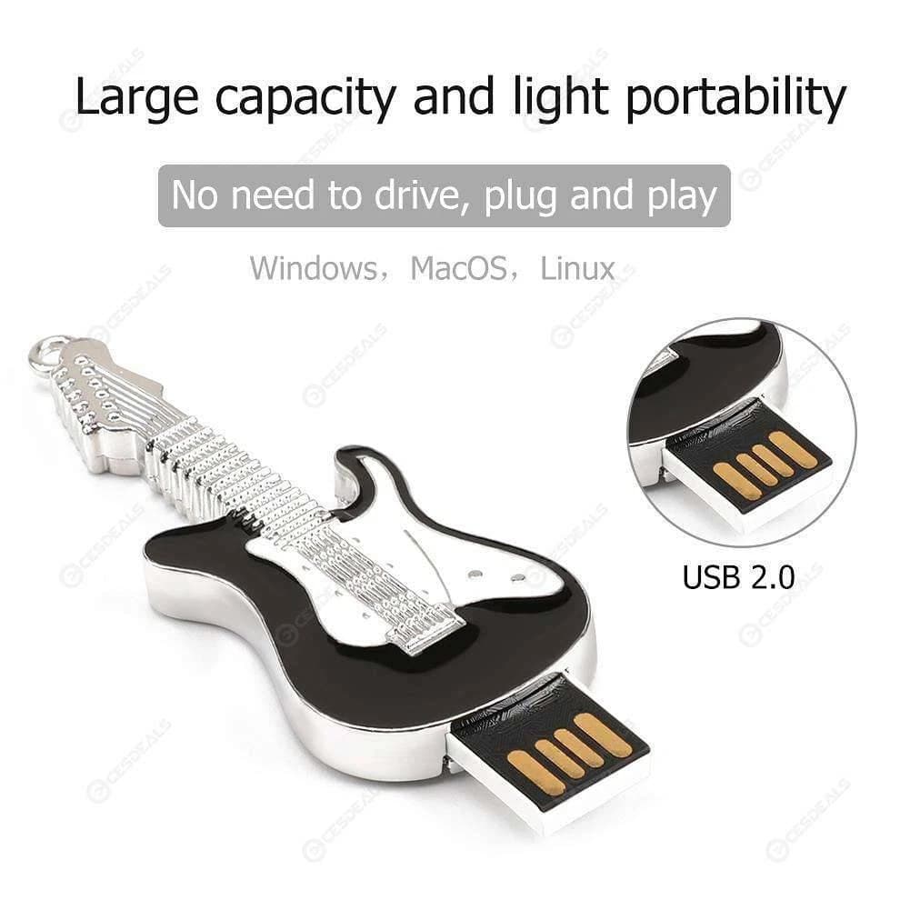 Musical instrument-shaped USB flash drive
