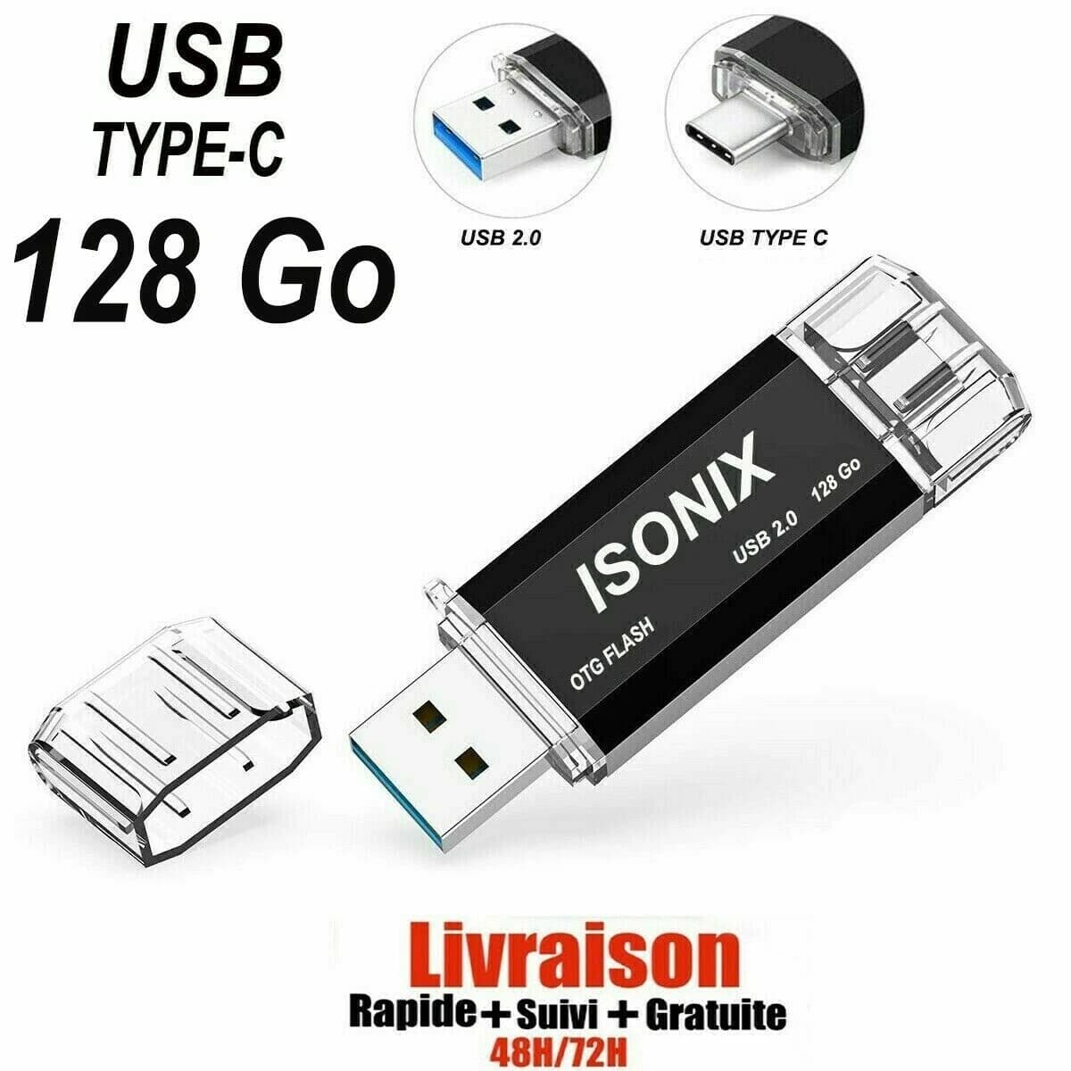 Clé USB Type-C OTG 2 en 1