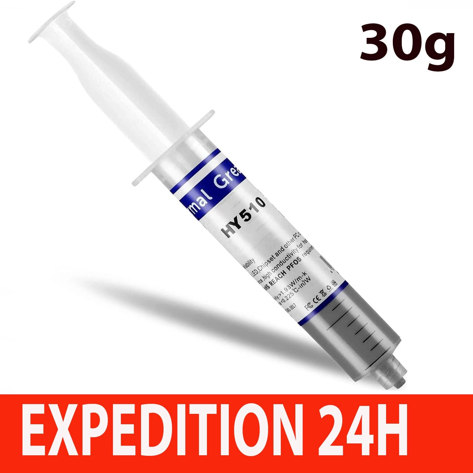 Pâte thermique Halnziye HY510, seringue de 30 g