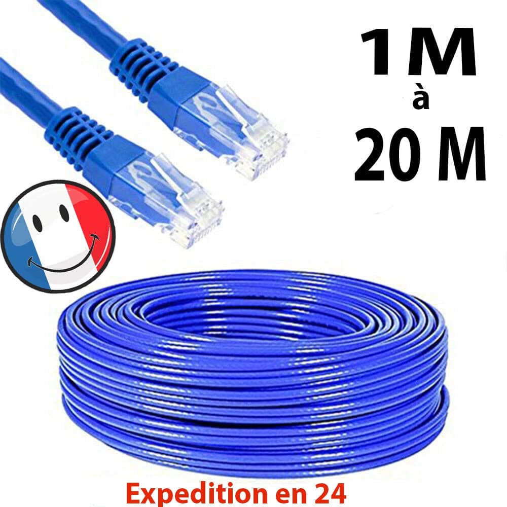 Câble réseau Ethernet RJ45 Cat 5e