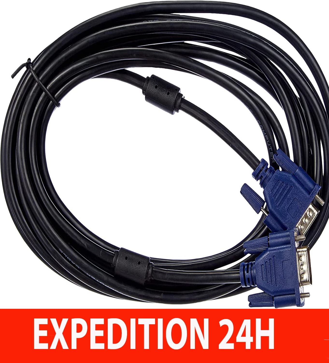 Câble VGA mâle / mâle DB15