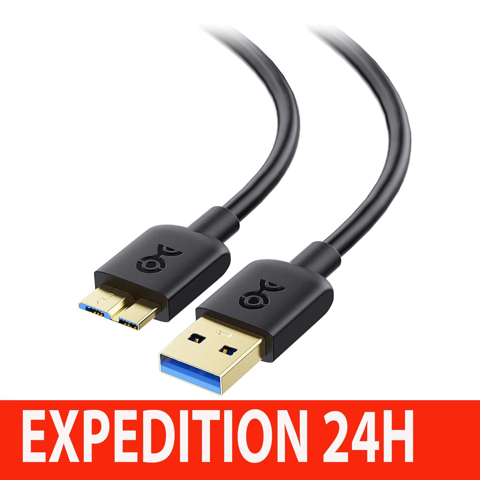 ZISONIX Câble USB 3.0 A vers Micro B pour disque dur externe