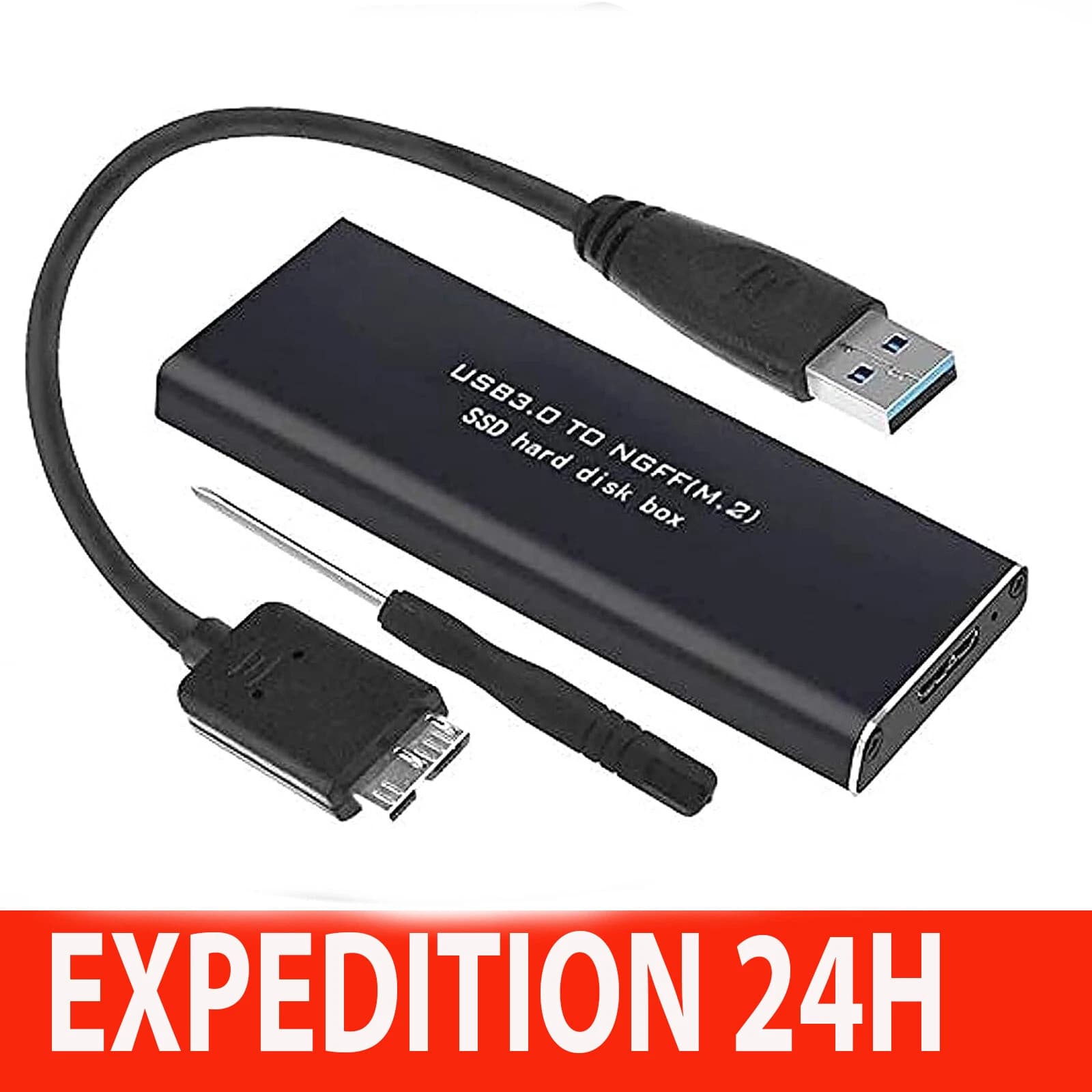 Boîtier externe USB 3.0 pour SSD M.2 SATA