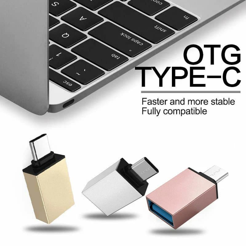 Adaptateur OTG USB-A femelle vers USB-C, lot de 2