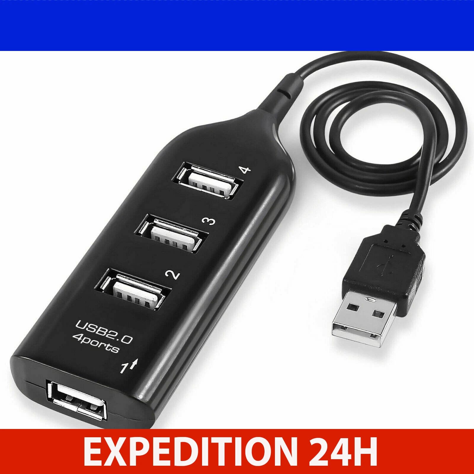 4-port USB 2.0 hub