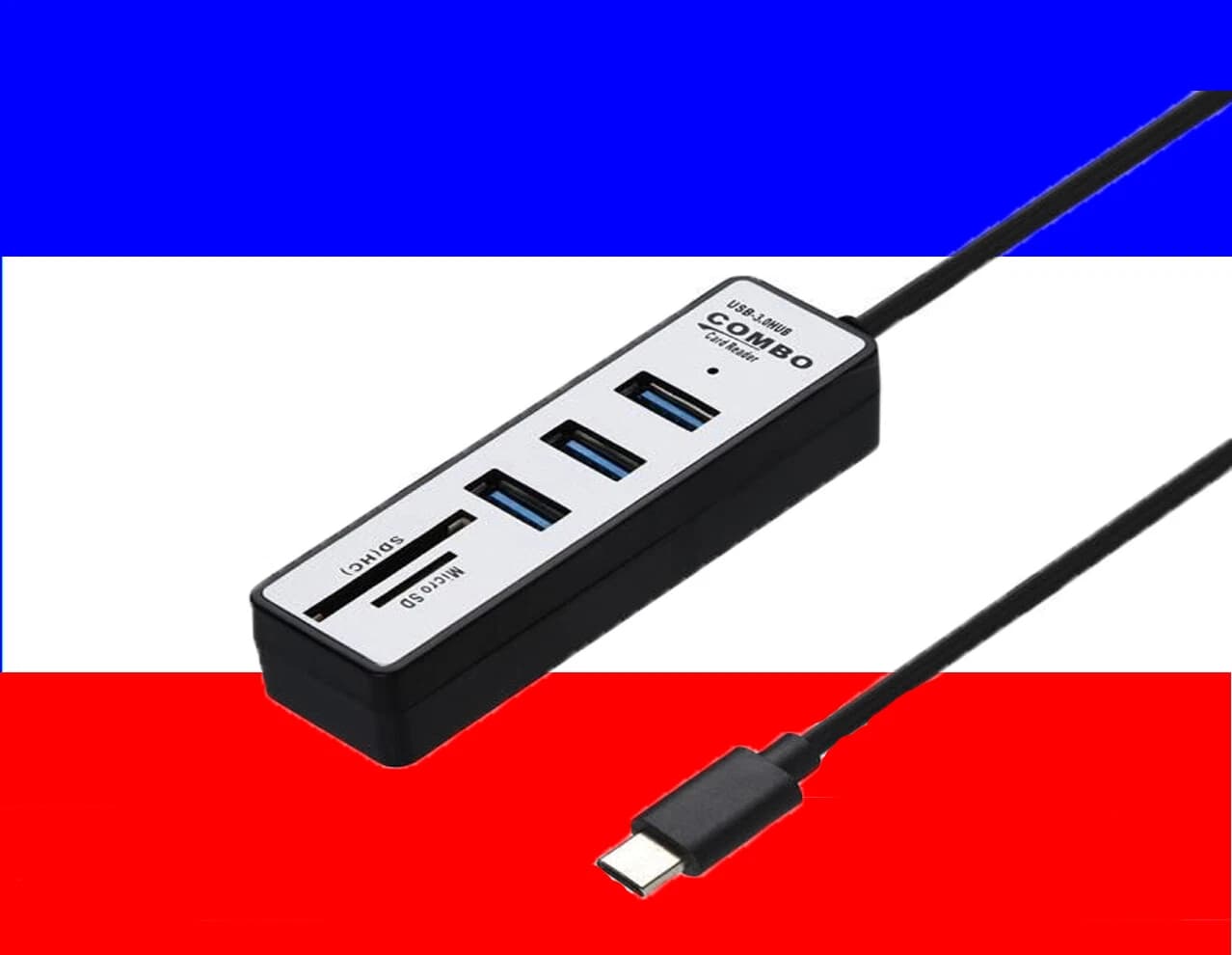 Hub USB-C 3 ports USB avec lecteur de cartes SD et TF