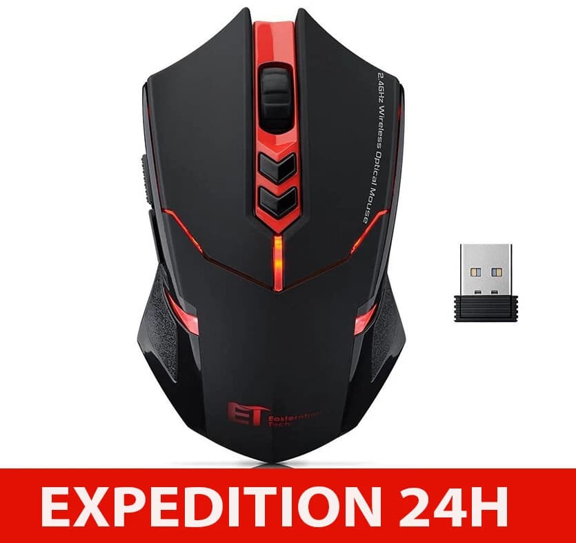 Souris de jeu sans fil X-08 à LED