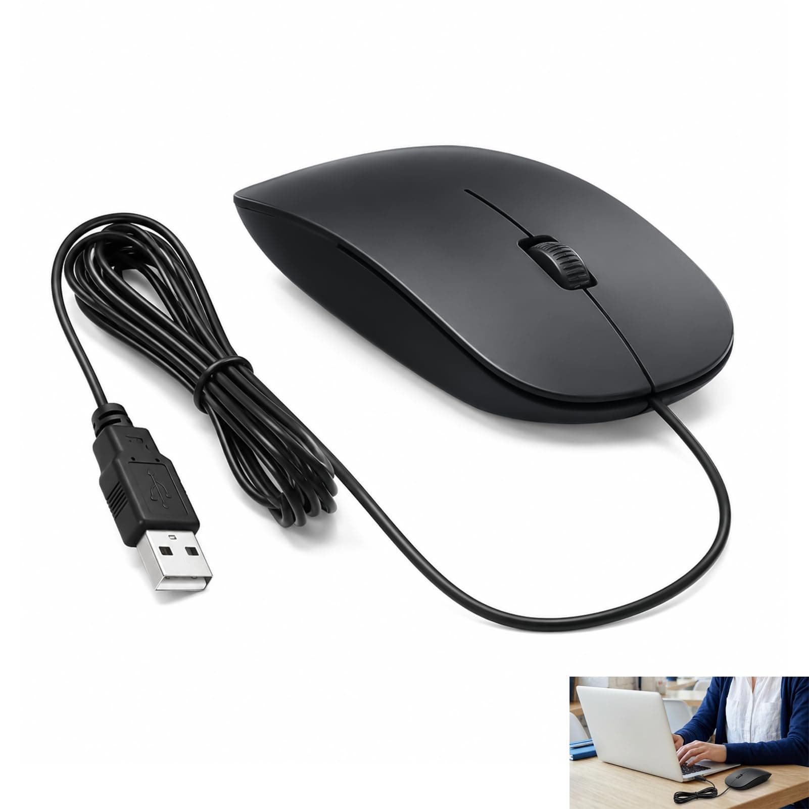 Souris filaire USB optique 1300 DPI