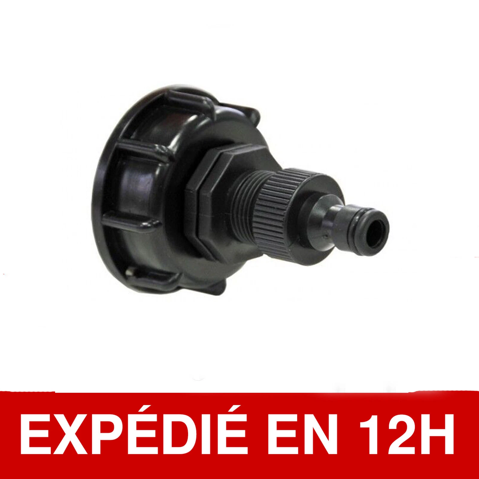 Raccord bouchon S60x6 avec mamelon 3/4" pour cuve IBC