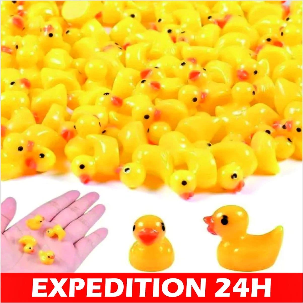 Mini canards en résine ZISONIX, lot de 100