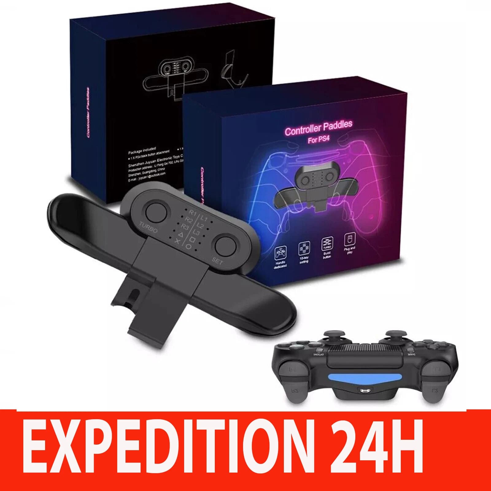 Palettes arrière pour manette PS4 DualShock 4