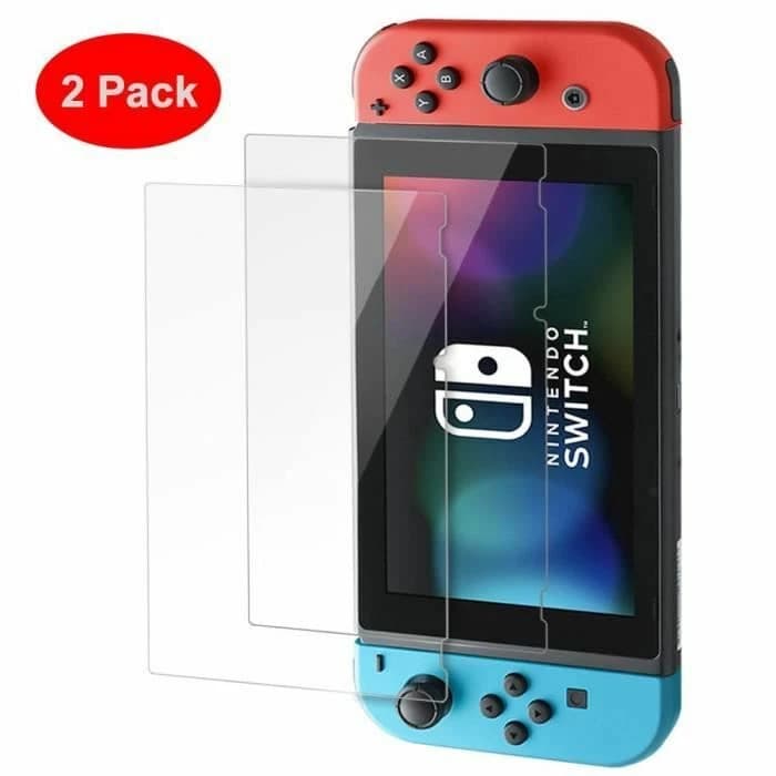 Verre trempé pour Nintendo Switch, lot de 2