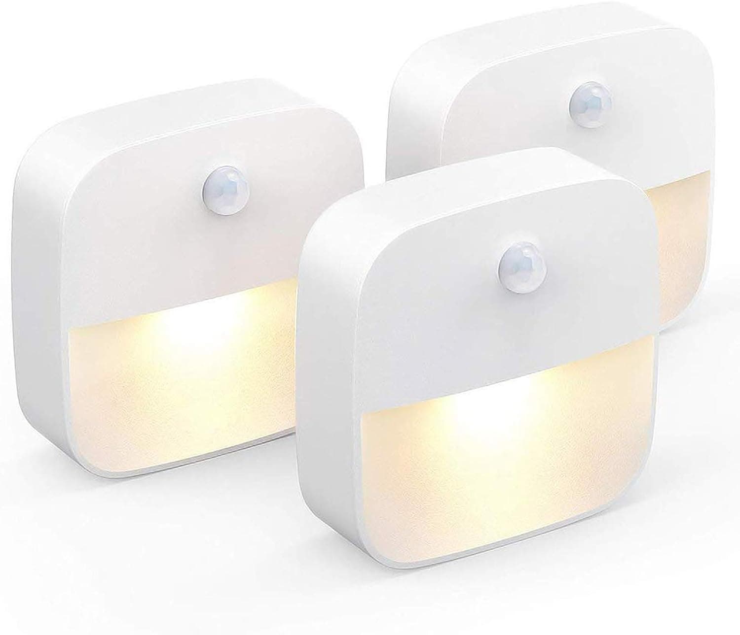 Veilleuse LED murale à détecteur de mouvement, lot de 3