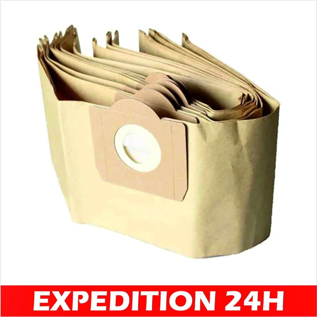 ZISONIX Sacs d'aspirateur pour Kärcher WD3, lot de 5