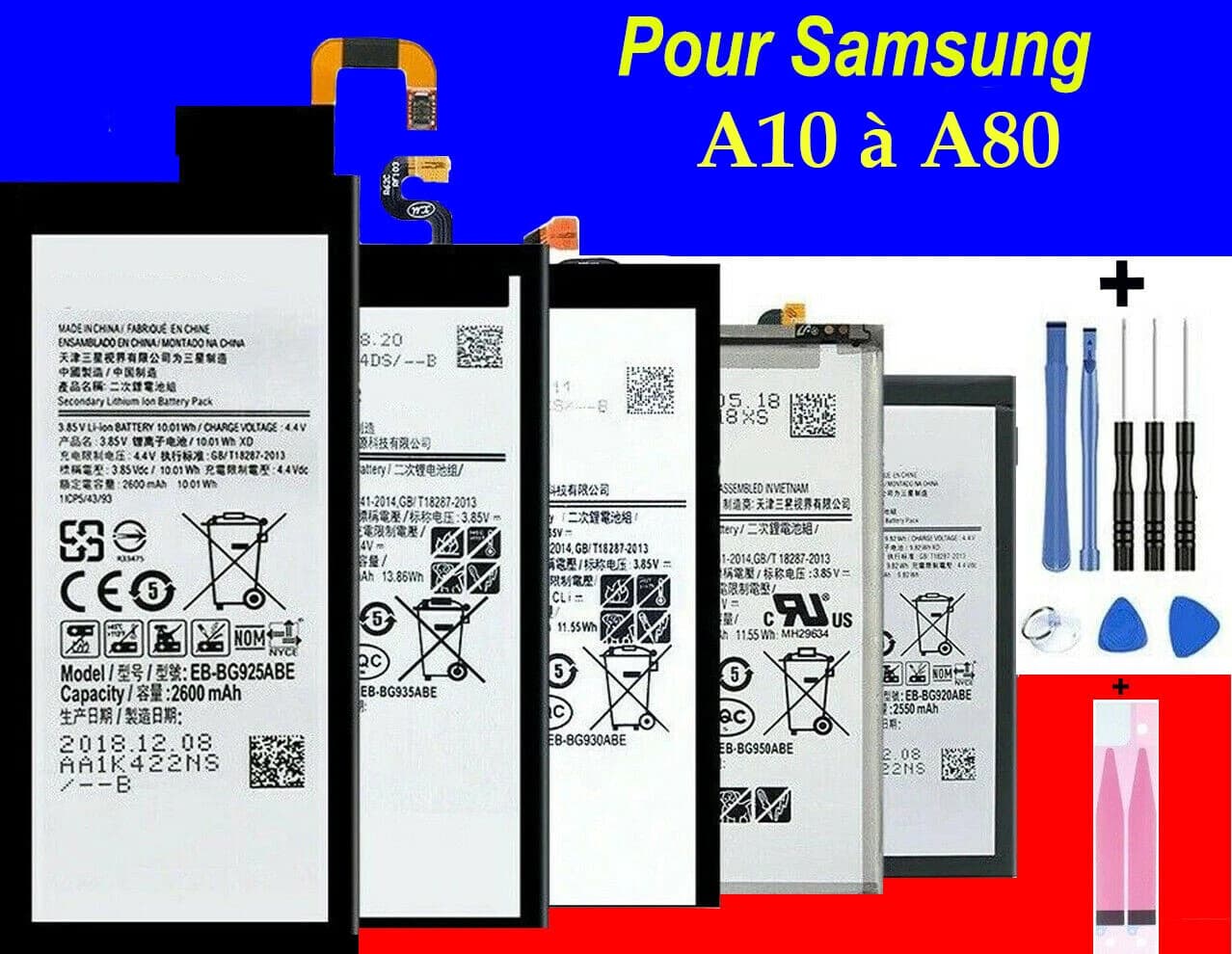 Batterie de remplacement pour Samsung Galaxy