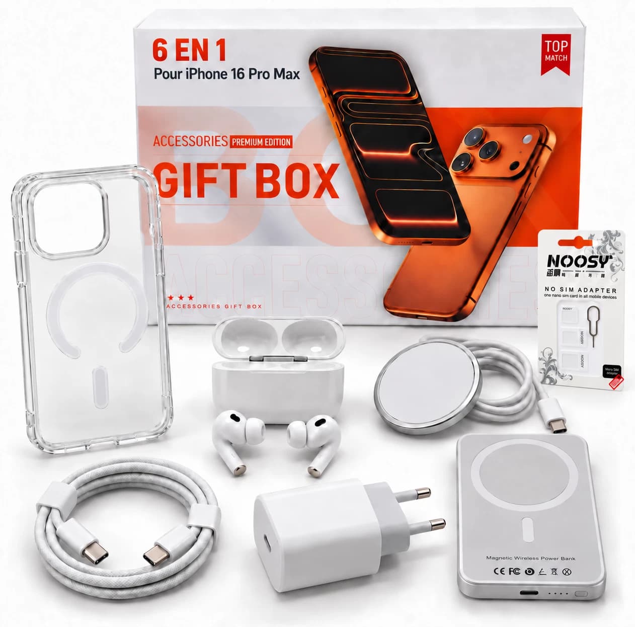 Coffret d'accessoires 6 en 1 pour iPhone