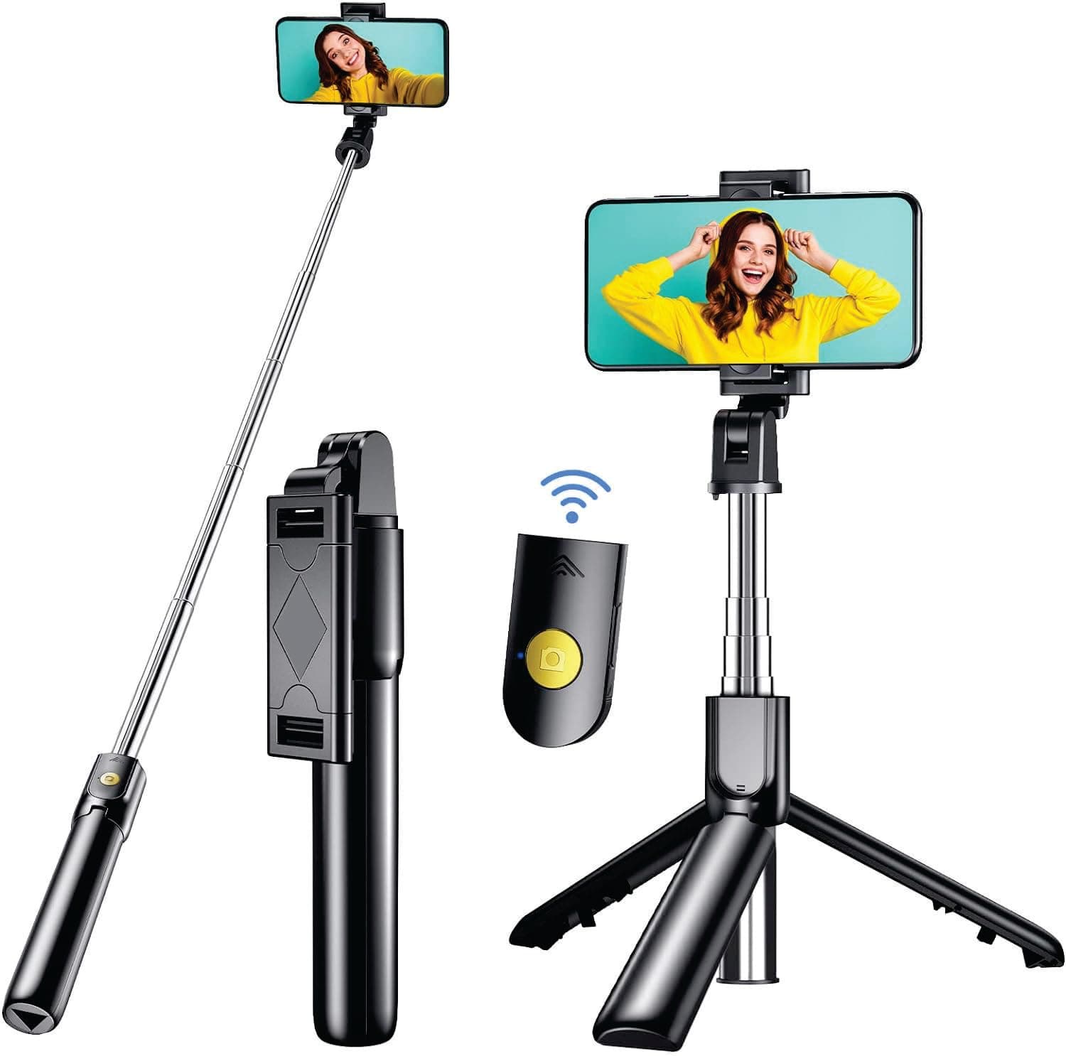 Perche à selfie Bluetooth 3 en 1 avec mini trépied ZISONIX