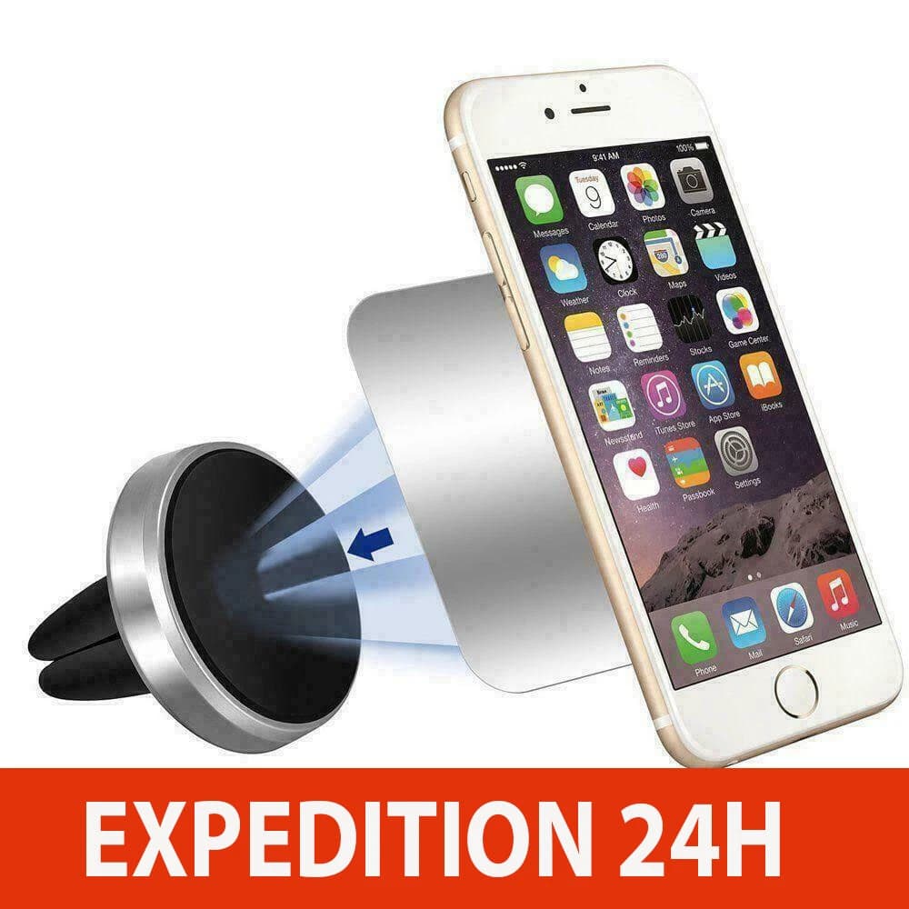 Support téléphone voiture magnétique pour grille d'aération