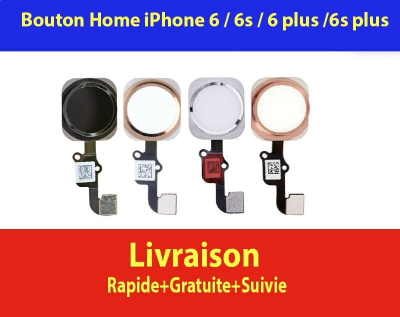 Bouton Home avec nappe pour iPhone