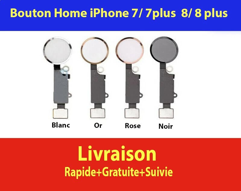 Bouton Home avec nappe pour iPhone