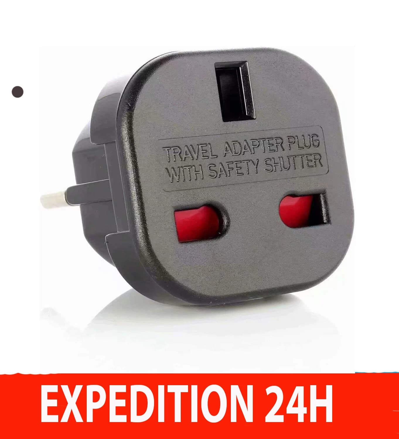 Adaptateur de voyage prise anglaise UK vers Europe Electraline