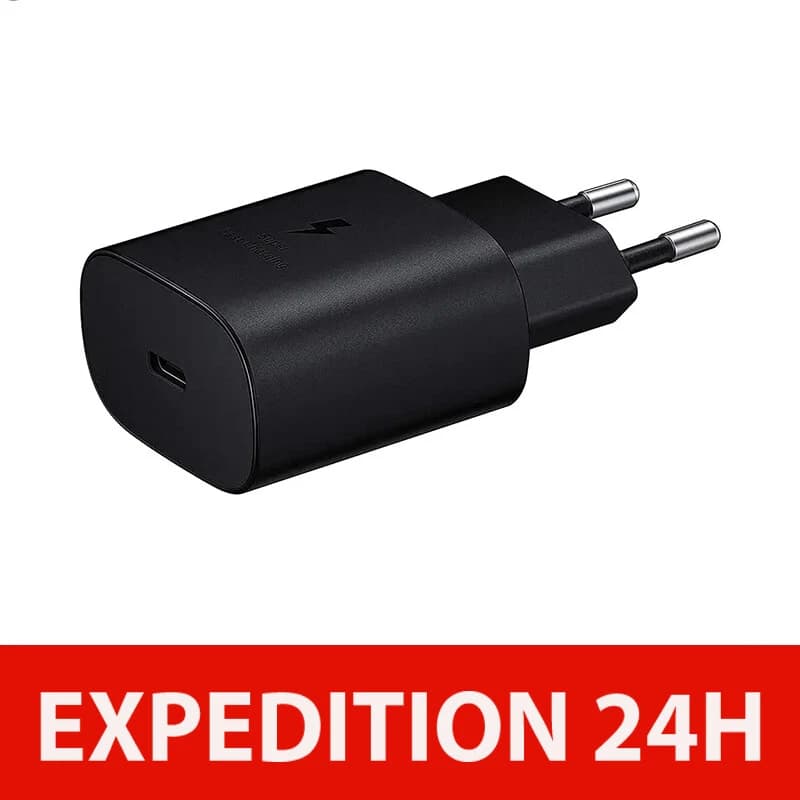 Chargeur secteur rapide USB-C 25 W pour Samsung Galaxy