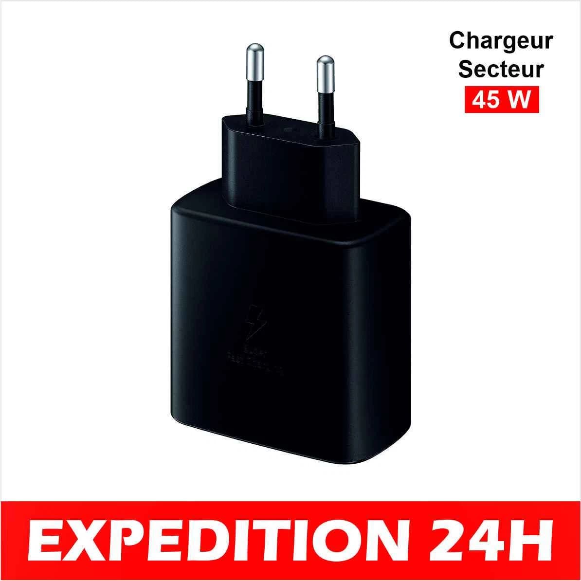 Chargeur secteur super rapide 45 W pour Samsung