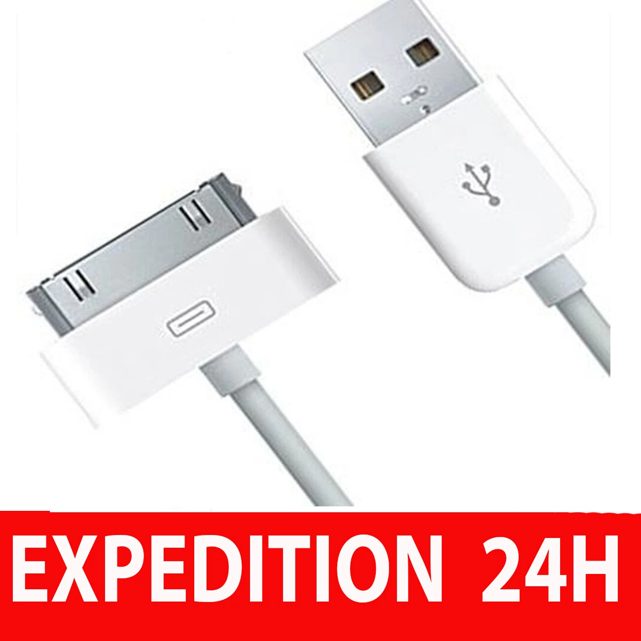 Câble USB de charge et synchro 30 broches pour iPhone, iPad et iPod
